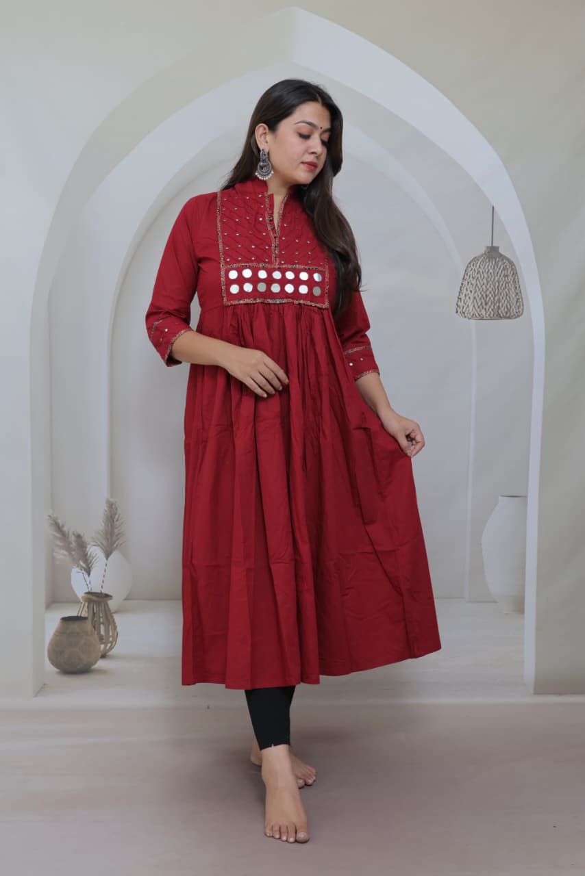 Ladocreations Single Cotton Kurti- LCES89