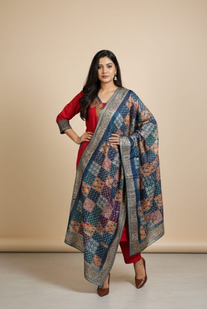 Ladocreations Three Piece Kurti Set-LCES101