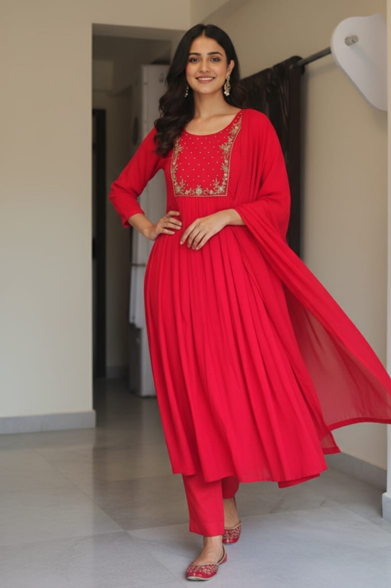 Ladocreations Three Piece Kurti Set-LC104