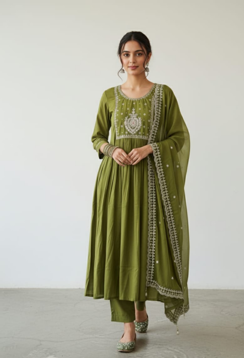 Ladocreations Three Piece Kurti Set-LC105